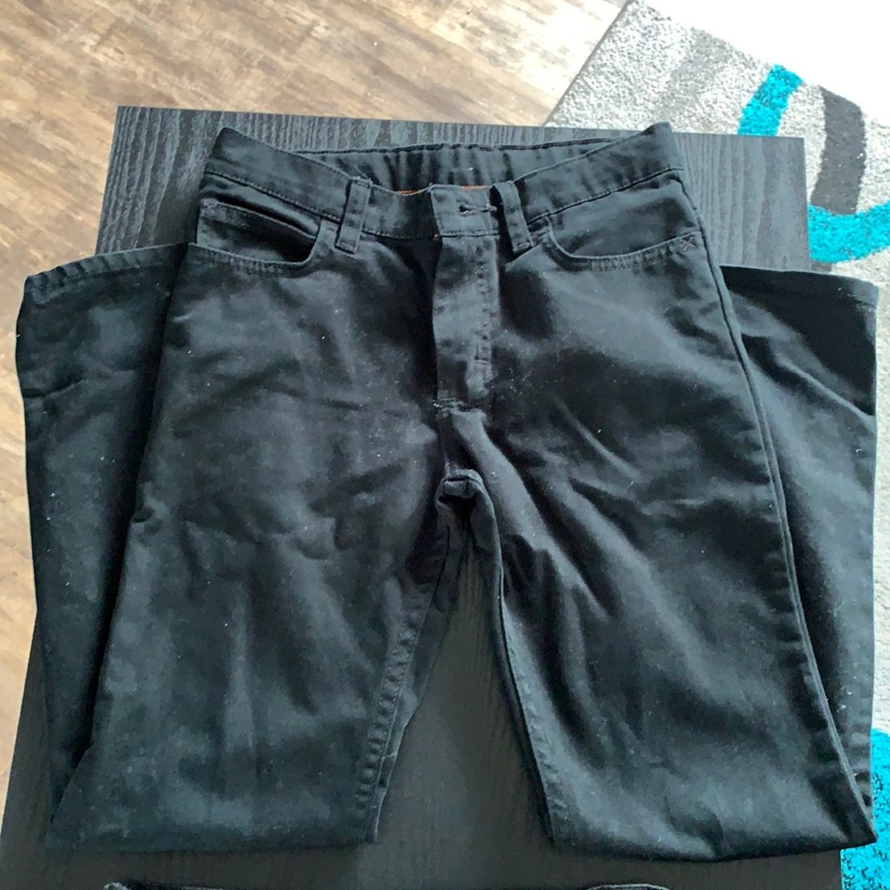 2 pair of boys black wrangler jeans